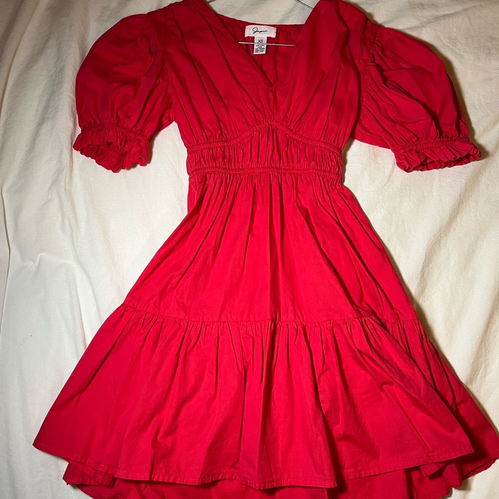 Japan pink fit & flare dress